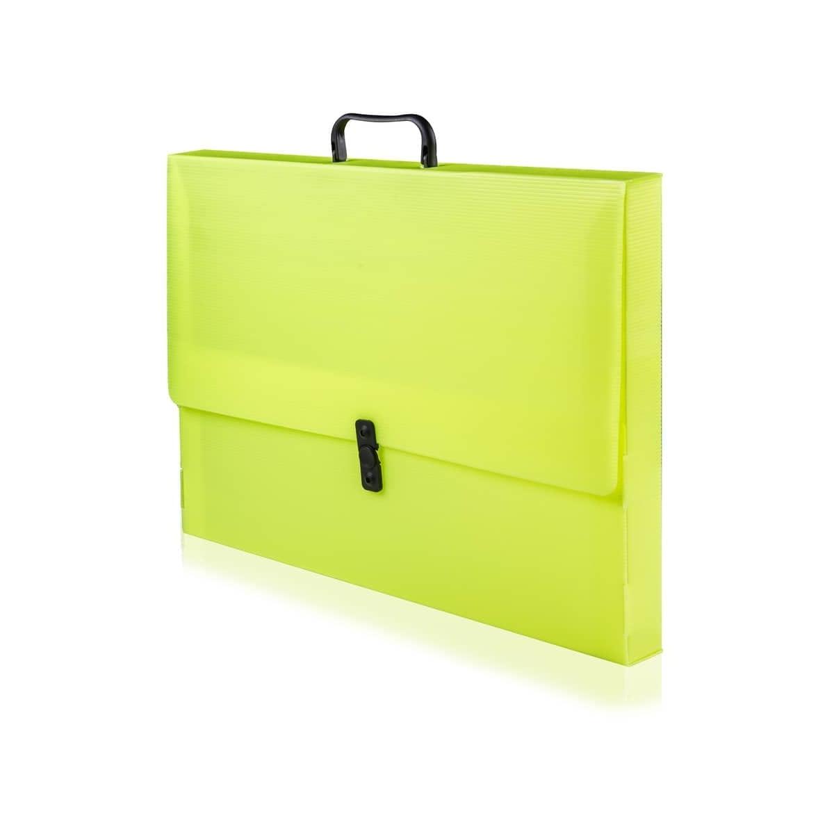 Valigetta polionda con maniglia - colori fluo - formato 27 x 38 x 8 cm