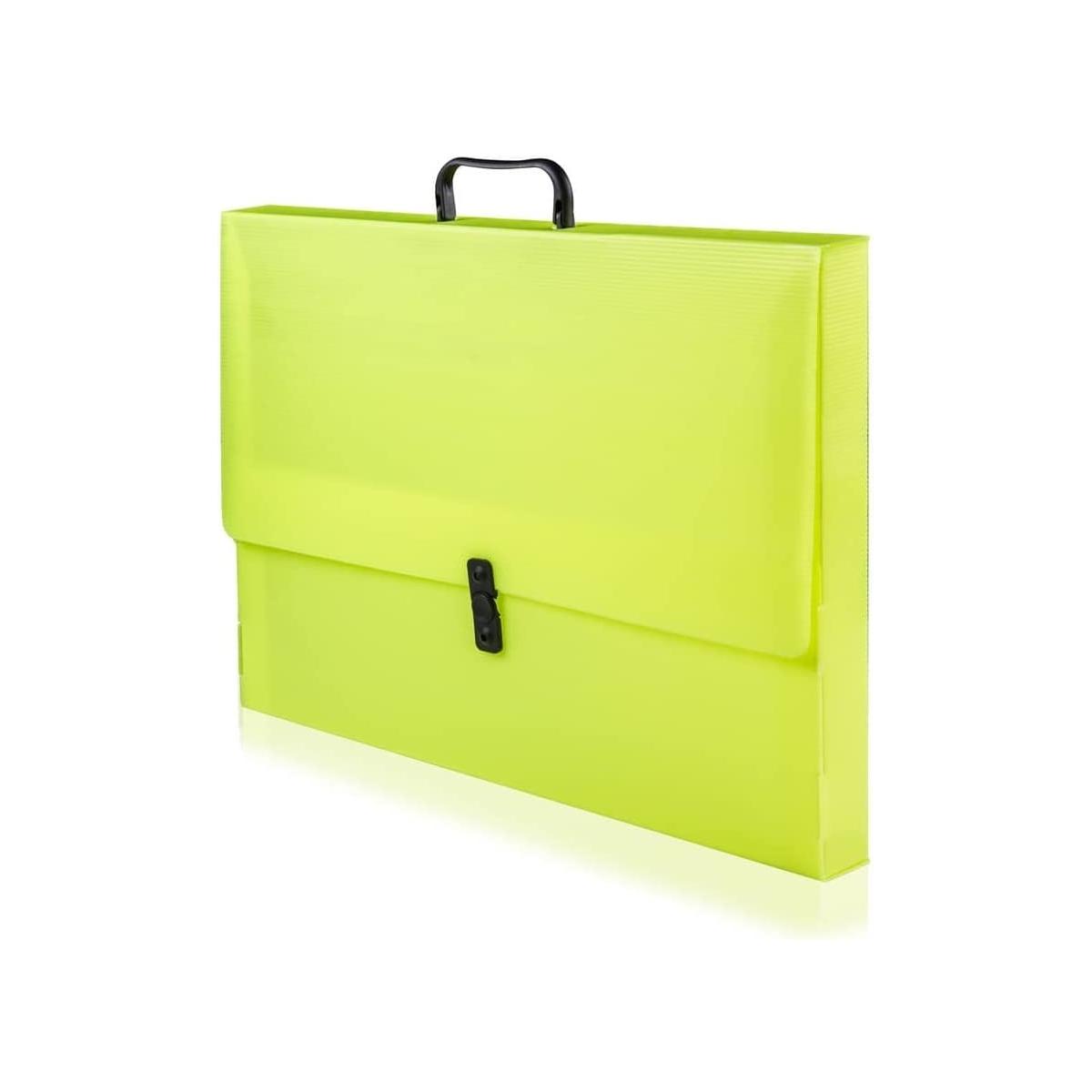 Valigetta polionda con maniglia - colori fluo - formato 27 x 38 x 8 cm