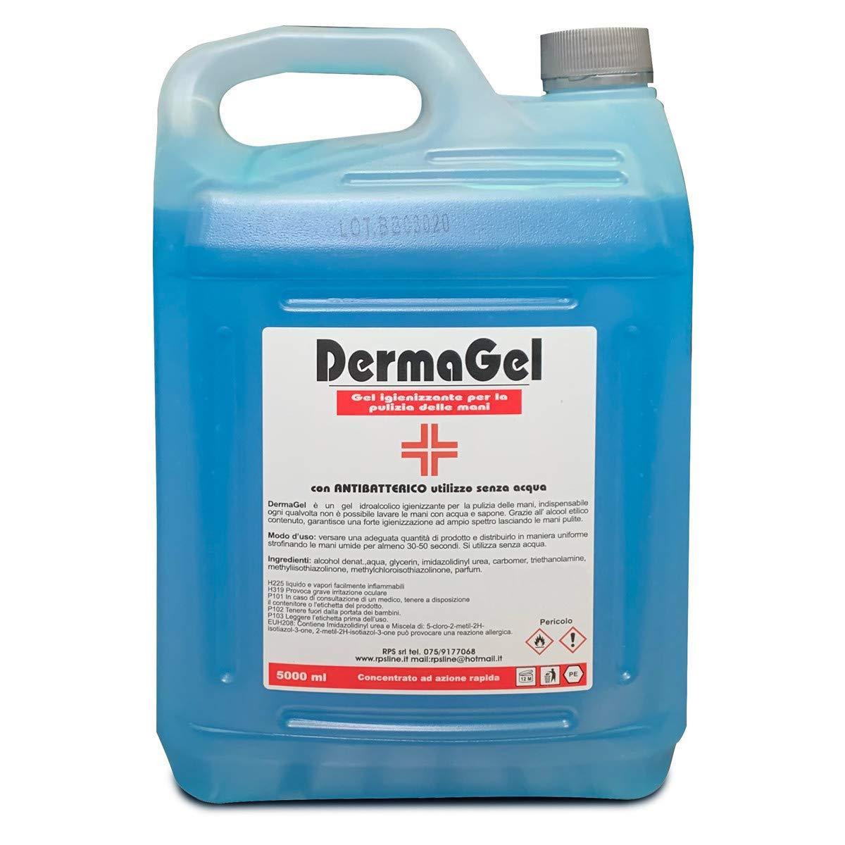 Dermagel gel igienizzante mani trasparente 5000ml antibatterico