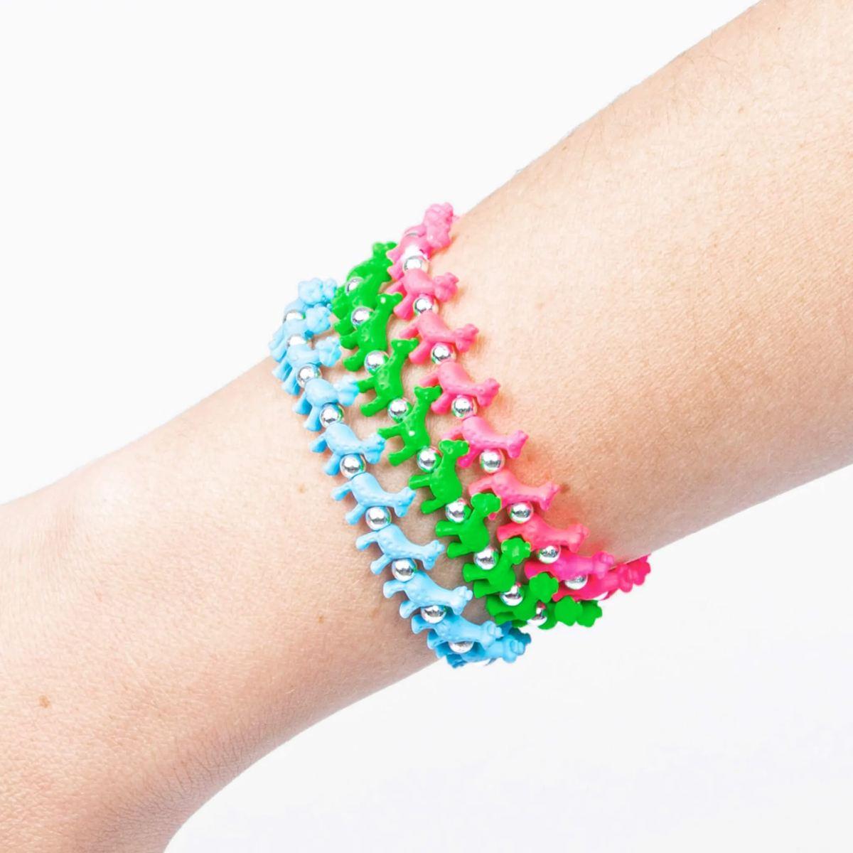 Bracciale in plastica trrtlz giraffez fluo