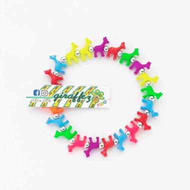 Bracciale in plastica trrtlz giraffez fluo