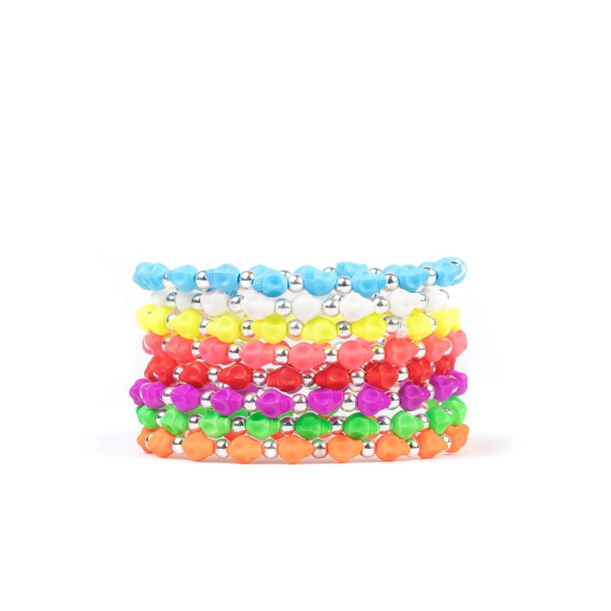 Bracciale in plastica trrtlz skullz fluo