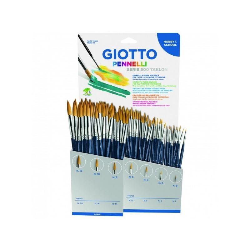 Pennello giotto serie 500 taklon - nr 4 - pennello in fibra sintetica per tutte le tecniche pittoriche