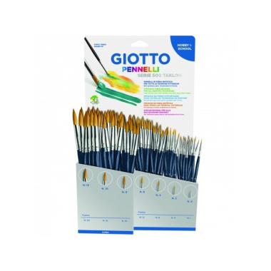 Pennello giotto serie 500 taklon - nr 4 - pennello in fibra sintetica per tutte le tecniche pittoriche