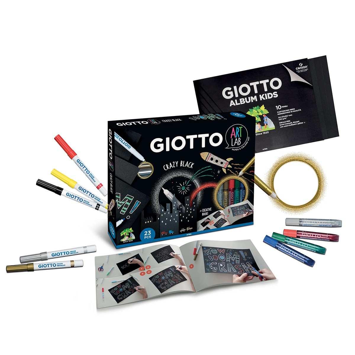 Giotto art lab - paper & colors set - giotto art lab crazy black