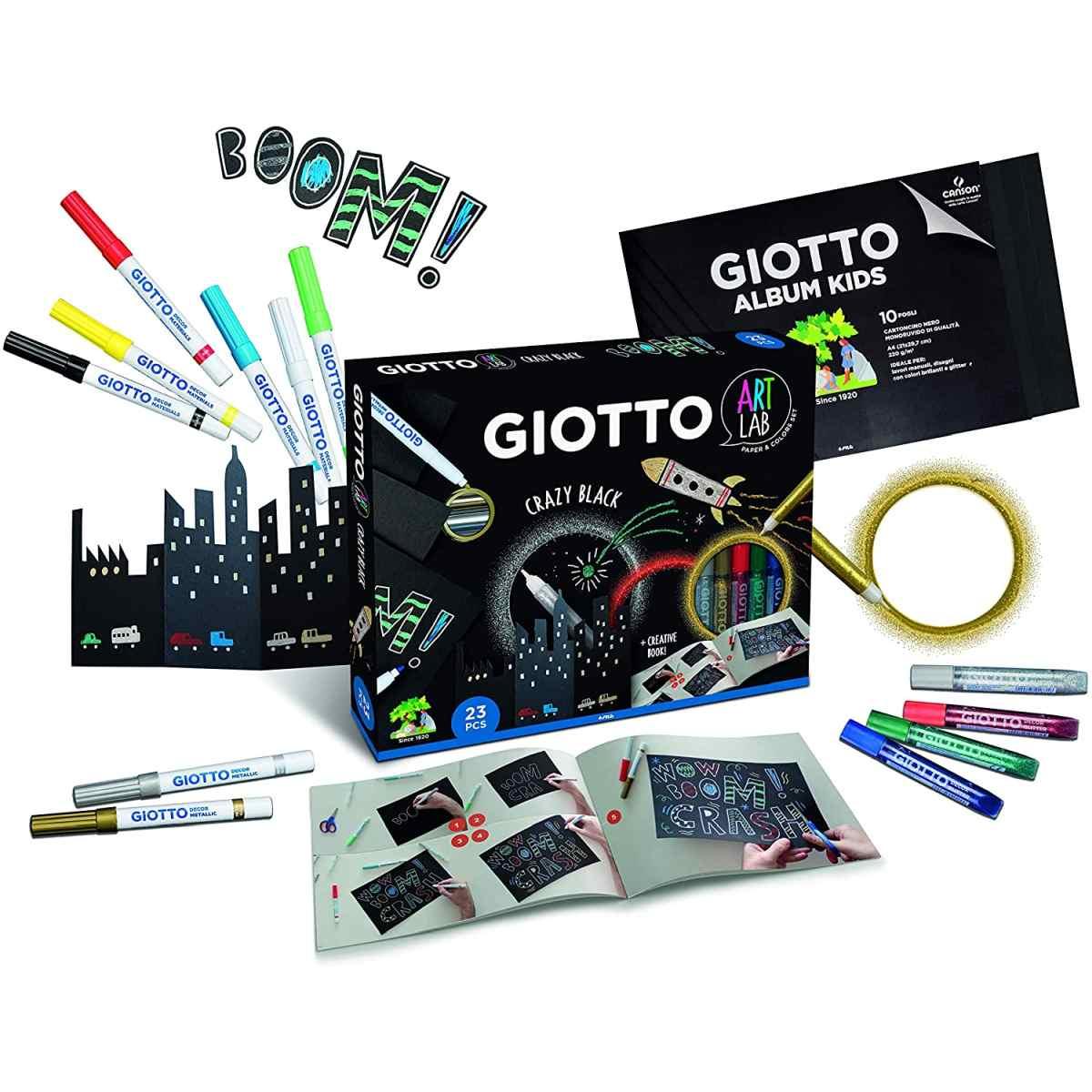 Giotto art lab - paper & colors set - giotto art lab crazy black
