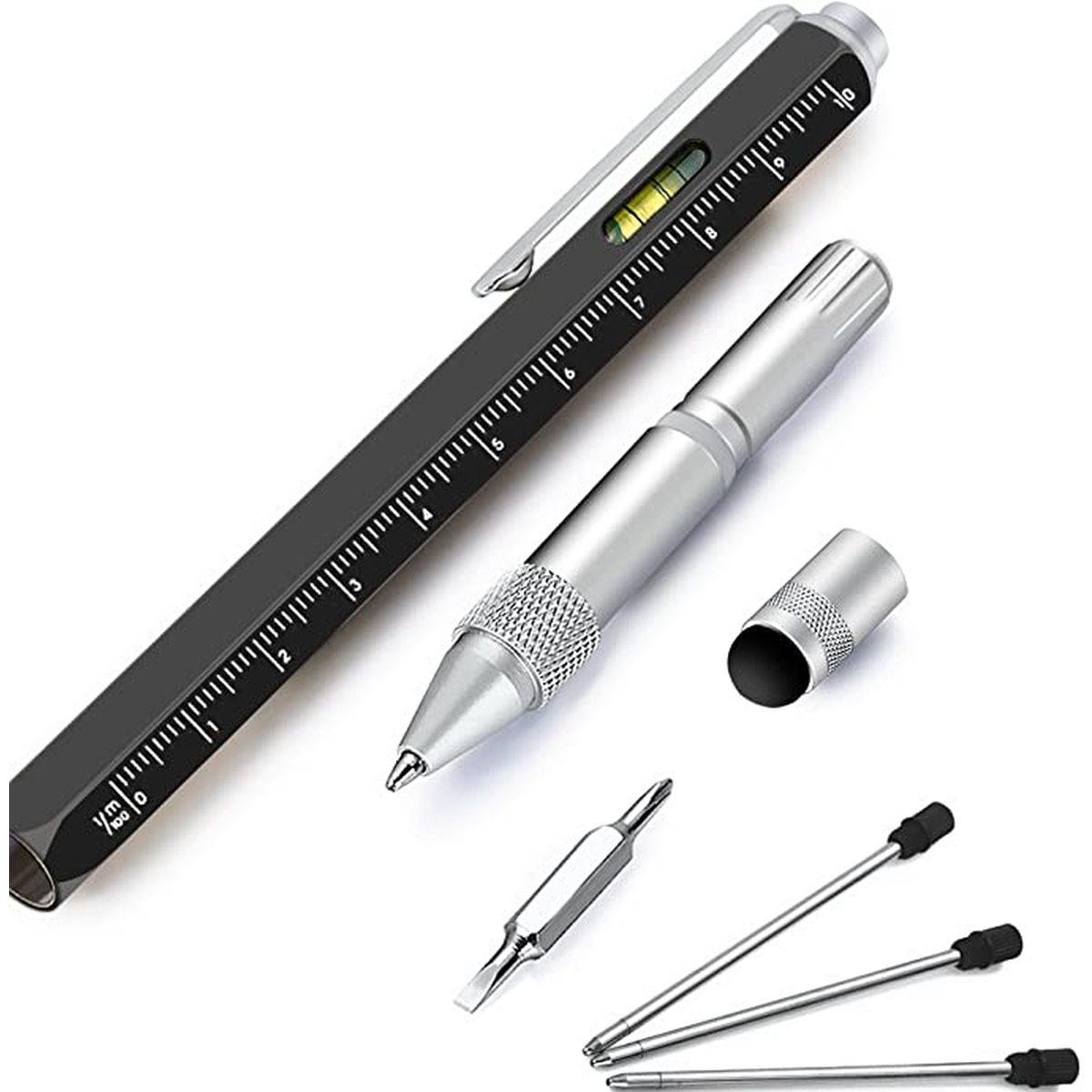 Gift set torcia + penna a sfera con livella e 5 funzioni