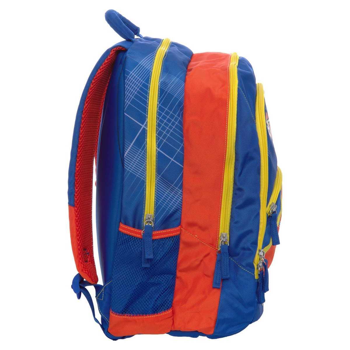 Panini zaino scuola organizzato calciatori blu