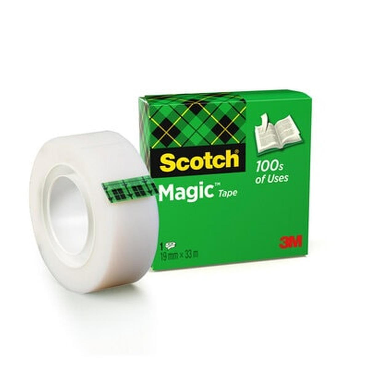 Scotch - nastro adesivo invisibile magic - rotolo da 19 mm x 33 mt