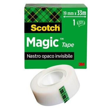 Scotch - nastro adesivo invisibile magic - rotolo da 19 mm x 33 mt