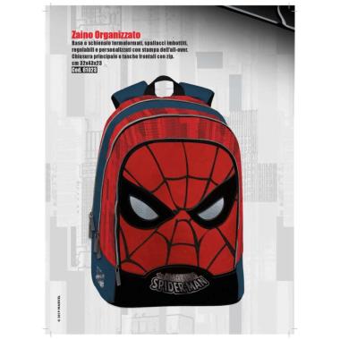 Schoolpack spider man zaino organizzato + astuccio 3 zip con frixion