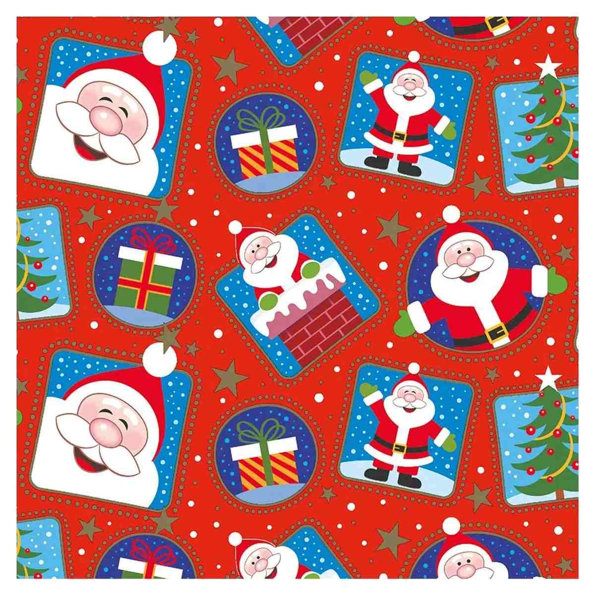 Niji - carta regalo patinata 60 g/m2 - 10 fantasie - rotolo 100 x 500 cm