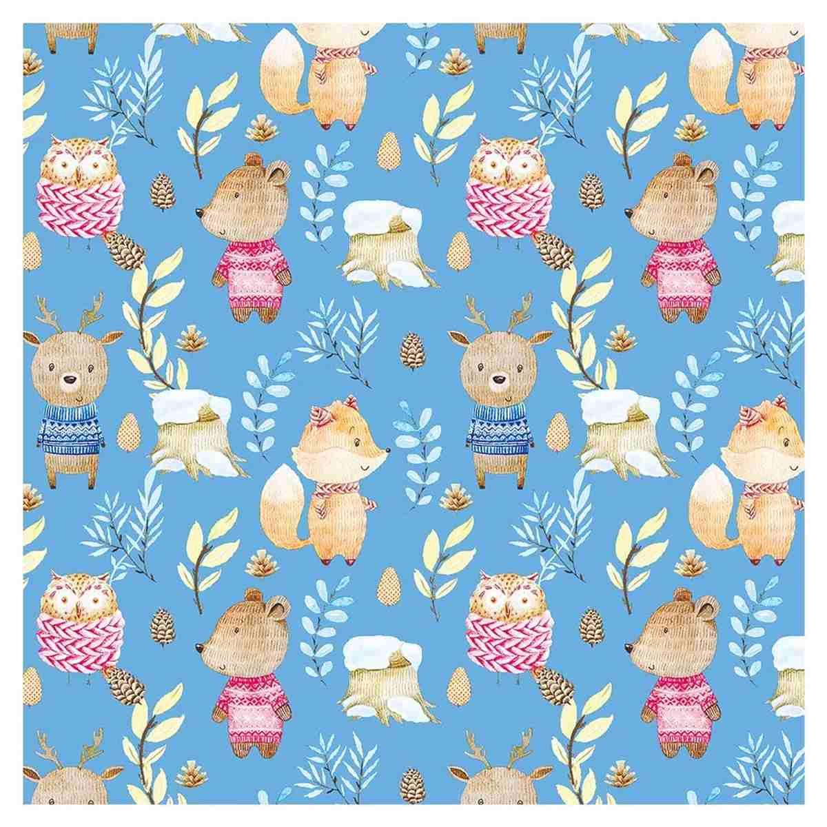 Niji - carta regalo patinata 60 g/m2 - 10 fantasie - rotolo 100 x 500 cm