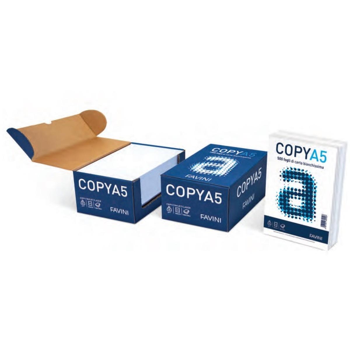 Favini copy a5 - risma carta bianca - 80 gr - 500 fg - a5 (14,8 x 21 cm)