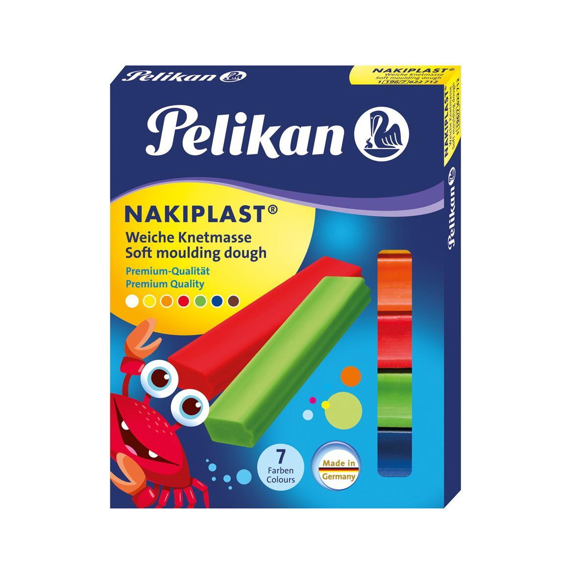 Pelikan - pasta modellabile nakiplast - confezione con 7 colori assortite
