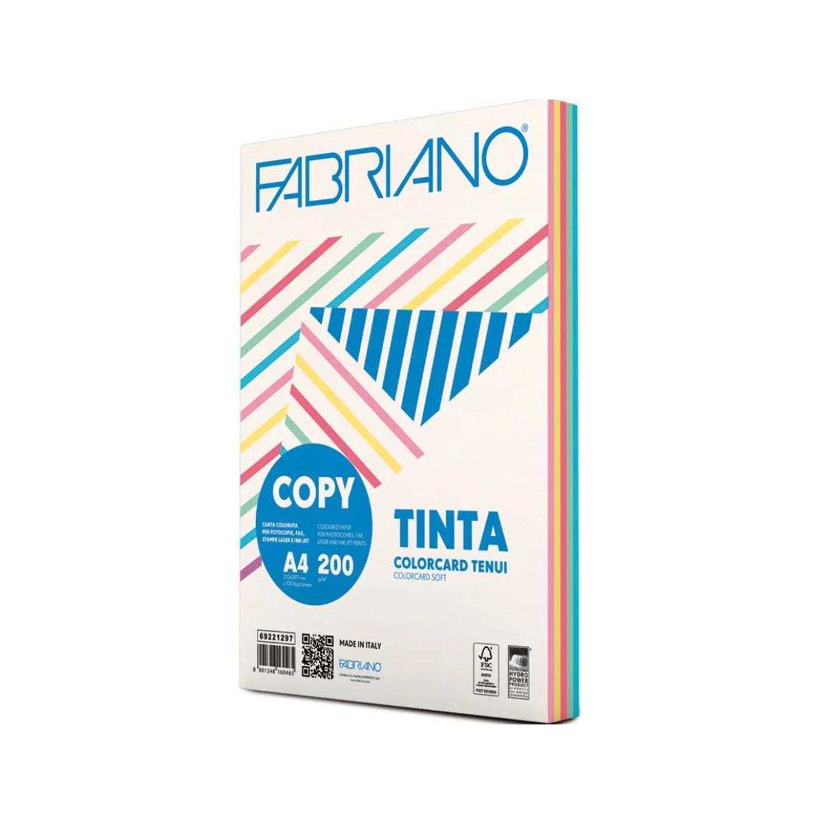 Copy tinta multicolor - 80 gr - 250 fogli - formato a4 - colori tenui