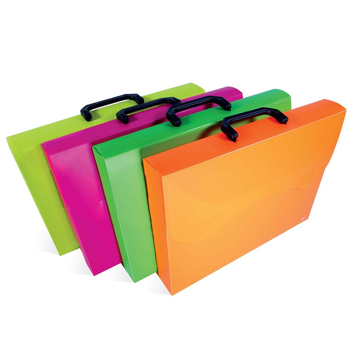 Valigetta polionda - colori fluo - formato 37 x 27 x 5 cm