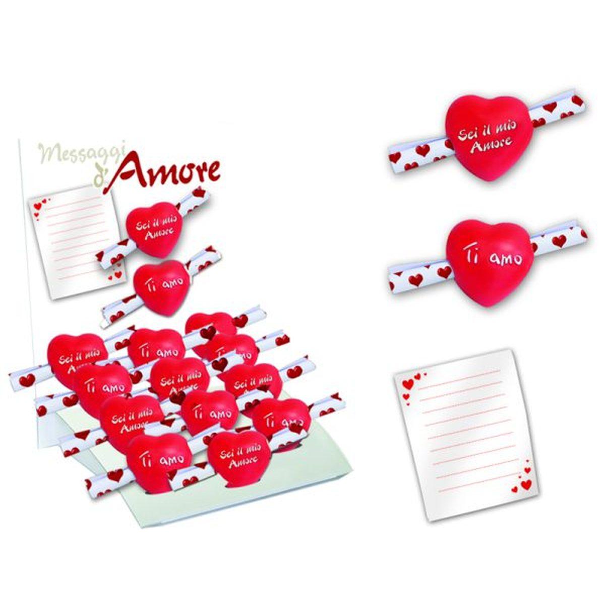 Cuoricini con pergamena da personalizzare assortiti - 5 cm