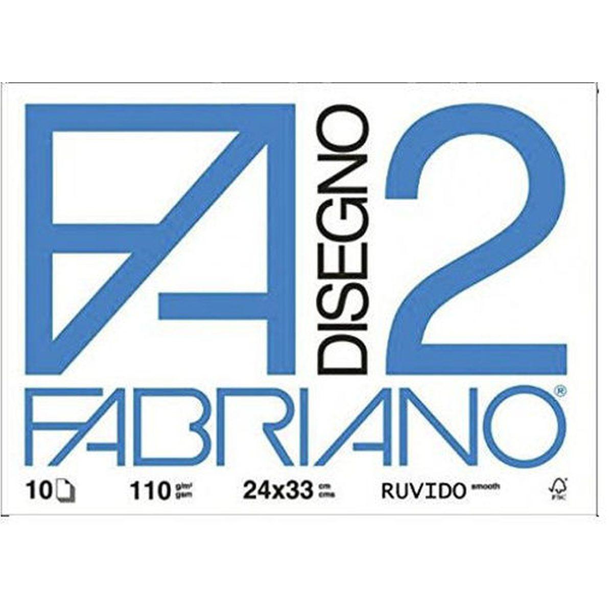 Album disegno f2 ruvido - 10 fogli - 110 gr - formato 24 x 33cm