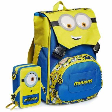 Schoolpack despicable me the rise of gru - (zaino + 3 zip + gadget)