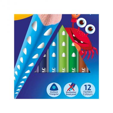 Pelikan - silverino pastelli jumbo triangolari con mina Ã? 3 mm - 12 pz