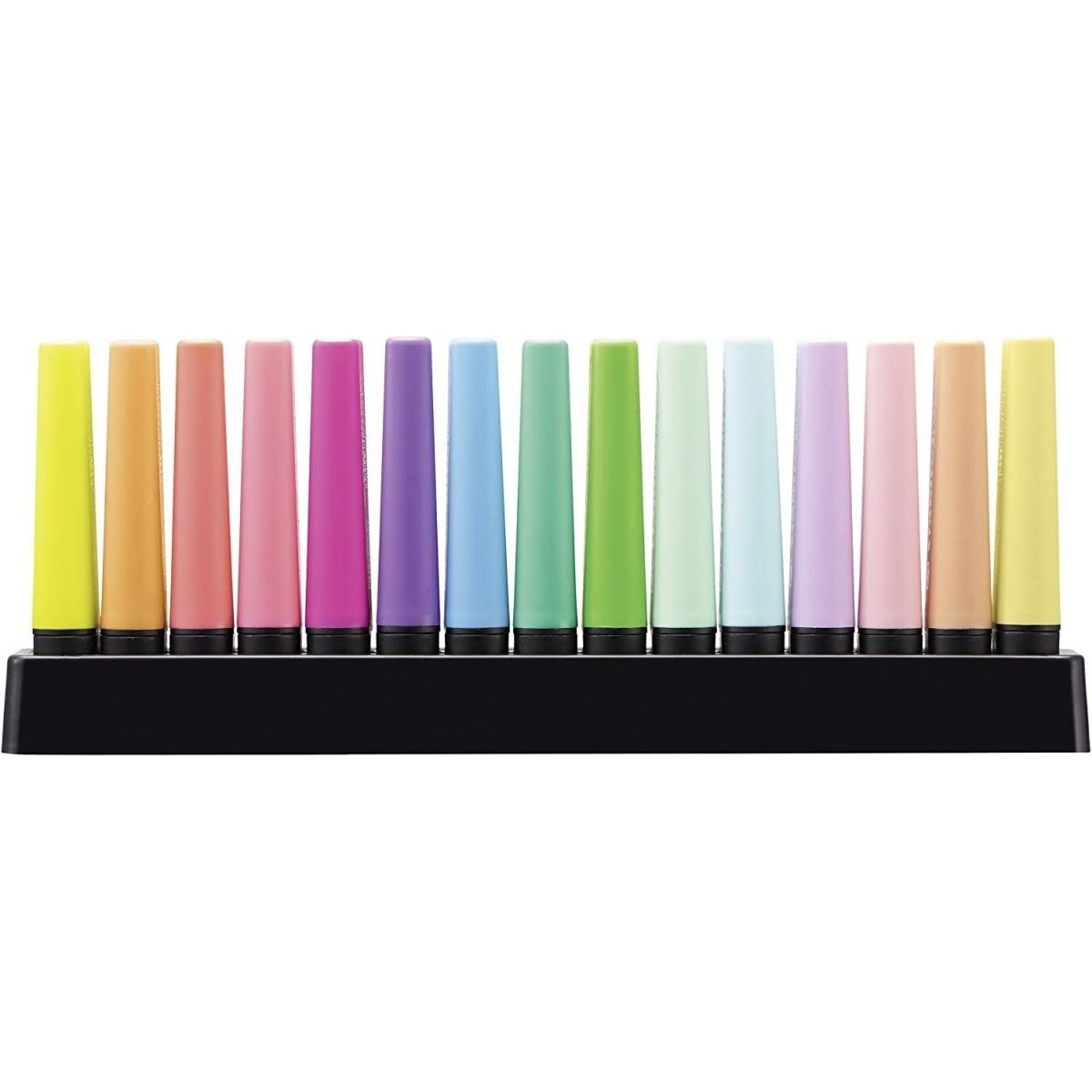 Stabilo boss original & pastel - deskset 15 evidenziatori (9 fluo + 6 pastello)