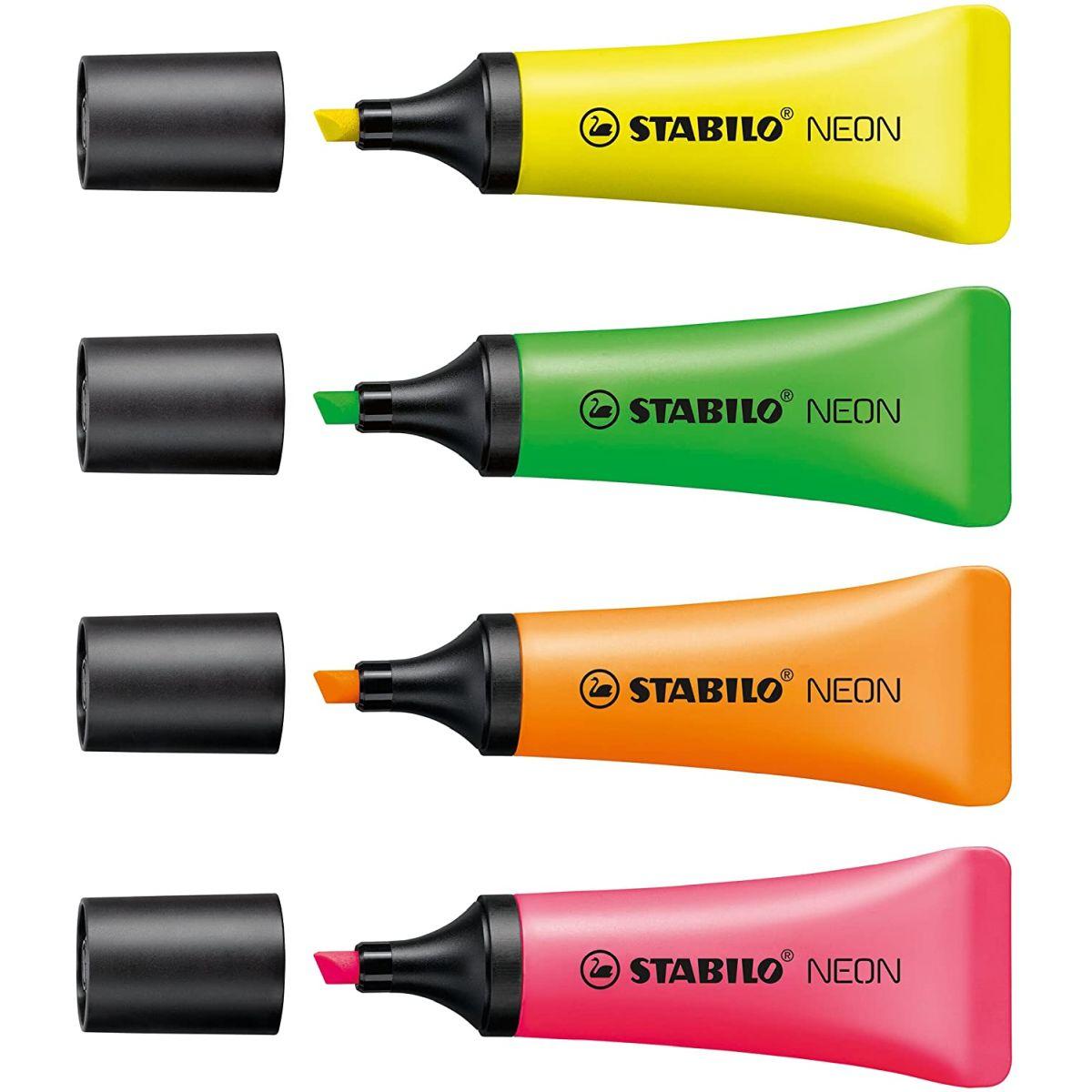 Stabilo neon - retina da 4 evidenziatori