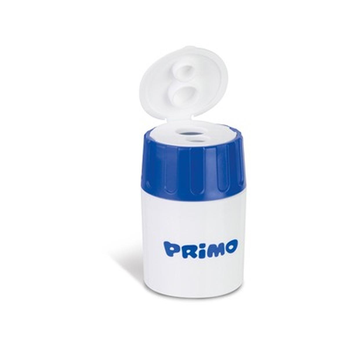 Primo temperamatite 2 fori con contenitore