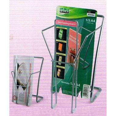 Lebez - portadepliant in metallo - 1 tasca 1/3 a4