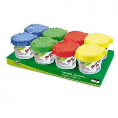 Lebez - bicchiere lavapennelli con coperchio doppia protezione