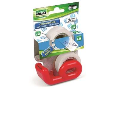 Lebez - chiocciola completa di nastro (19 mm x 25 metri) adesivo invisibile + 1 nastro ricarica -