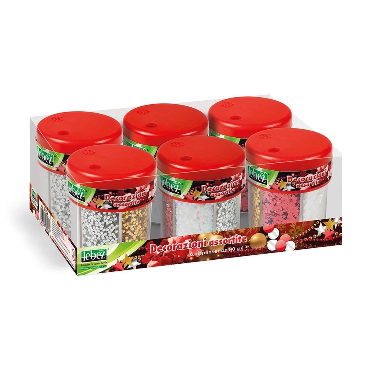 Lebez - set decorazione natale in dispenser da 80 grammi