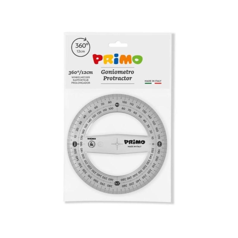 Primo - goniometro da 360°/12 cm in polistirolo - grigio fumÉ - antiriflesso.