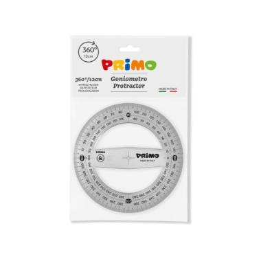 Primo - goniometro da 360°/12 cm in polistirolo - grigio fumÉ - antiriflesso.