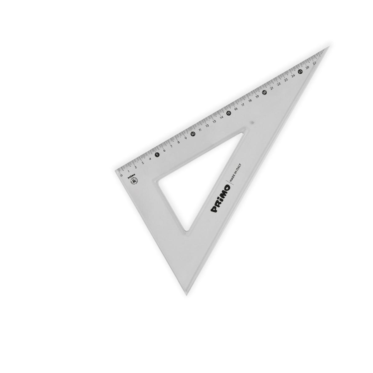 Primo - squadra da 60/30 cm - in polistirolo - grigio fum - antiriflesso