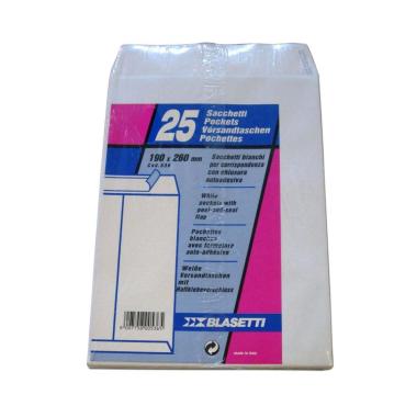 Blasetti sacchi self 80 - buste a sacco bianco 190 x 260 mm - 80 gr - 25 pz