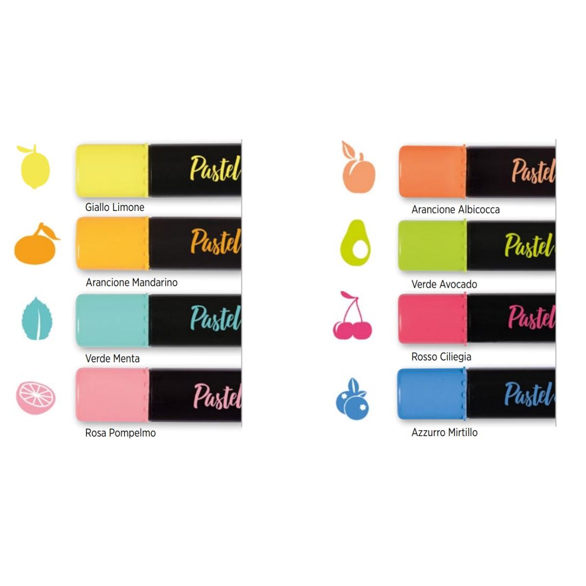 Tratto video evidenziatore pastel - punta scalpello