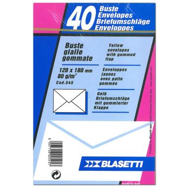 Blasetti buste in pacchetti - buste carta gialla 120 x 180 mm - 80 gr - blister da 40 pz