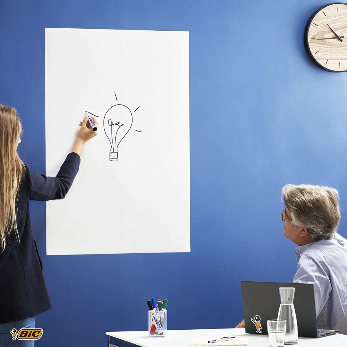 Bic velleda - roll 67 x 100 cm - foglio lavagna adesivo cancellabile a secco